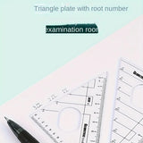 8PCS Drawings for Geometry School Compasses, Mechanical Pencils, Protractors, Rulers, and Tripods, with Storage Boxes