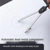 Student Drawing and Drafting Set (Compass + eraser + pencil + lead + ruler 4-piece set) 8-piece stationery set