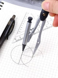 Student Drawing and Drafting Set (Compass + eraser + pencil + lead + ruler 4-piece set) 8-piece stationery set