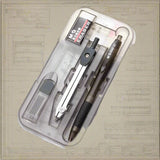 Student Drawing and Drafting Set (Compass + eraser + pencil + lead + ruler 4-piece set) 8-piece stationery set