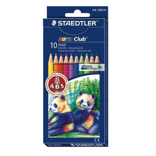Staedtler Noris Club Maxi Learner Coloured Pencils Pk 10 9310277825512
