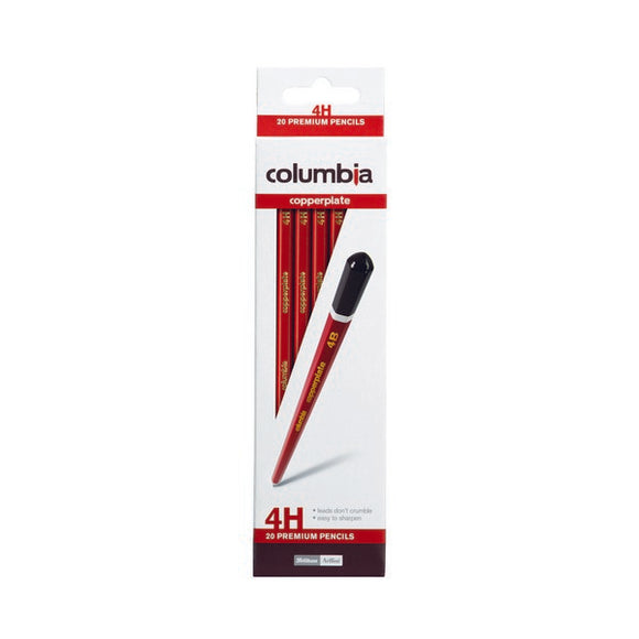 Pencil 4H Columbia Copperplate Box of 20 9310924190208
