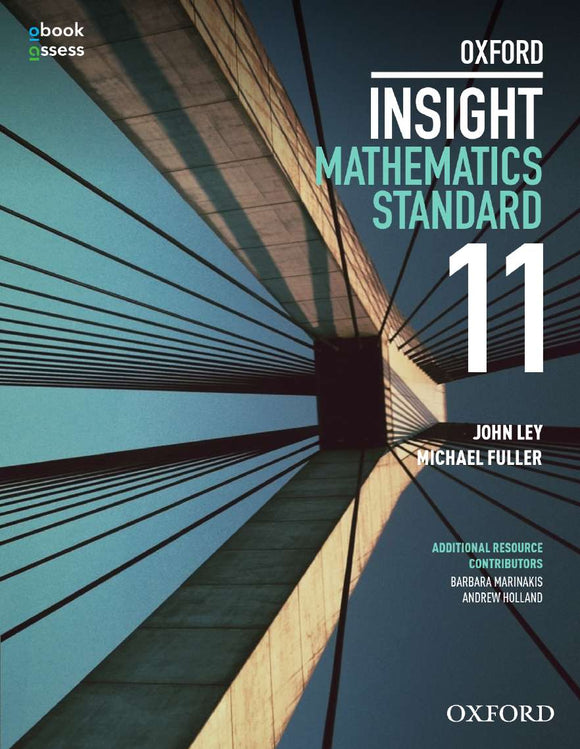 Oxford Insight Mathematics Standard Year 11 Student book + obook assess 9780190310516