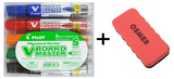 Pilot Whiteboard Marker Set + Osmer Whiteboard Eraser