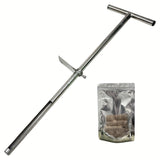 Stainless Steel Soil Probe, 36-Inch Soil Test Rod, Ground Penetration Tool, Soil Sampling Kit, Gardening Equipment