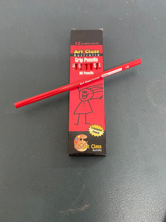 Pencil HB Triangular Grip Pack 12 - Art Class Australia