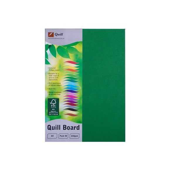 Cardboard A4 210gsm Emerald 50pk