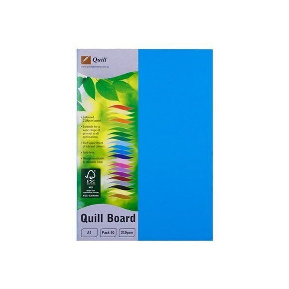Cardboard A4 210gsm Marine Blue 50pk