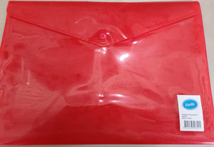 Document Wallet A4 Red with button