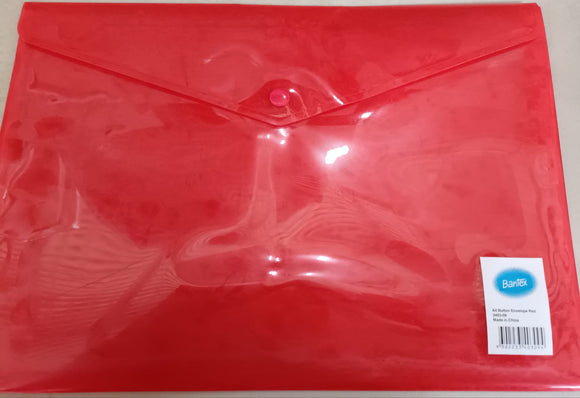 Document Wallet A4 Red with button