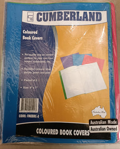 Exercise Book Covers Pack of 5 - 7x9 - Multi Colours