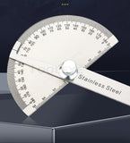 180 Degree Protractor Metal Angle Finder Angle Ruler Woodworking Tools Measuring Ruler Angle Meter Stainless Steel Goniometer