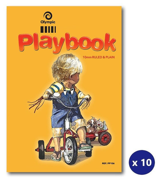 Olympic Playbook 64 Pages 10mm Feint Ruled  335X240mm - Pack of 10