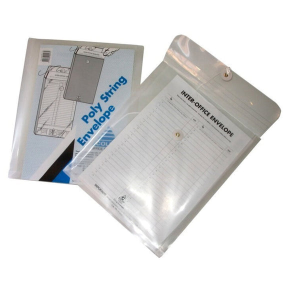 Poly String Envelope Clear A4