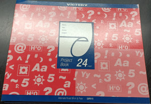 Project Book 250mm x 3220mm 24 Page Alt Ruled 8mm