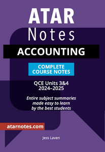 ATAR Notes QCE Accounting 3&4 Notes (2024-2025) 9781923199422