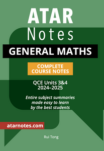 ATAR Notes QCE General Maths 3&4 Notes (2024-2025) 9781923199446