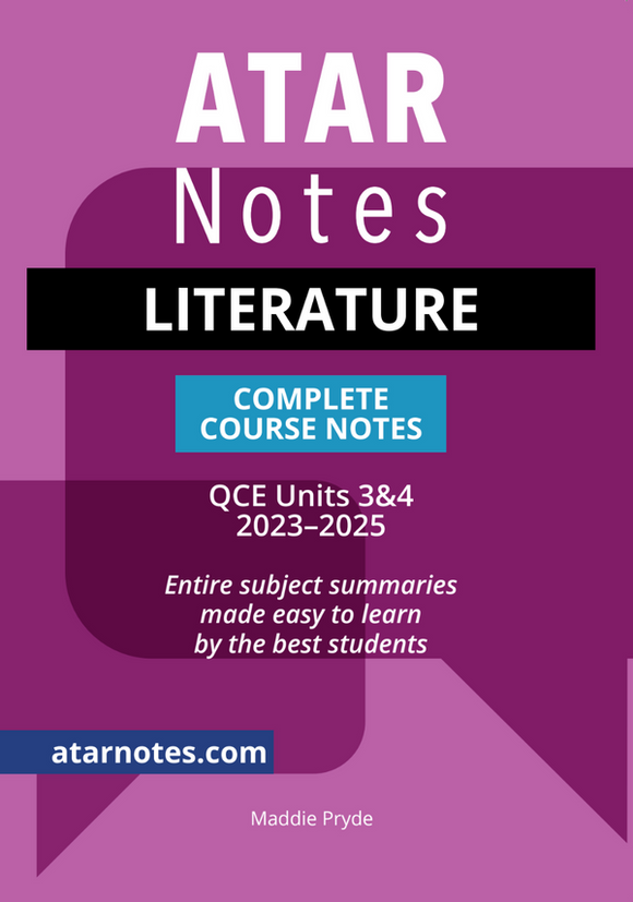 ATAR Notes QCE Literature 3&4 Notes (2023-2025) 9781922818737