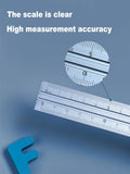 Deli Metal Ruler School Drawing Measuring Triangle Ruler for Kids Learning Angle Straight Ruler Set Office Accessories Supplies