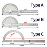 Goniometer Stainless Steel Protractor Metal Ruler Multi Angle Measuring Ruler Carpentry Tool Angle Meter Angle Finder Goniometro