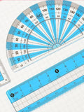 8Pcs/Set Compasses Rulers Professional Drawing Tools Geometry Maths Art Drawing Supplies Office Student Stationery Gift Prizes