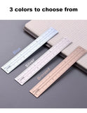 Metal Ruler School Drawing Measuring Triangle Ruler for Kids Learning Angle Straight Ruler Set Office Accessories Supplies
