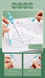 4pcs/7pcs Geometric Mathematical Drawing Tool Set Multi-functional Compass Protractor Ruler Eraser