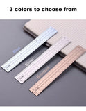 Deli Metal Ruler School Drawing Measuring Triangle Ruler for Kids Learning Angle Straight Ruler Set Office Accessories Supplies