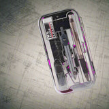 Student Drawing and Drafting Set (Compass + eraser + pencil + lead + ruler 4-piece set) 8-piece stationery set