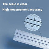 Metal Ruler School Drawing Measuring Triangle Ruler for Kids Learning Angle Straight Ruler Set Office Accessories Supplies