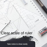 M&G Student Exam Drawing set (Compass + eraser + pencil + lead + ruler 4-piece set) 8-piece stationery set