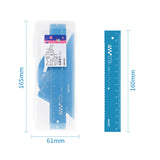 Aluminum Alloy Four-piece Ruler High Value Drawing Set Small Triangle Geometric Protractor Metal Ruler School Office Stationery