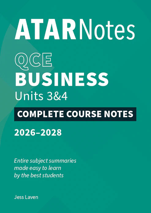 ATAR Notes QCE Business 3&4 Notes (2026-2028)