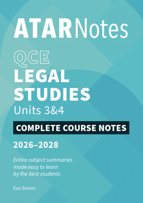 ATAR Notes QCE Legal Studies 3&4 Notes (2026-2028)