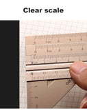 Deli Metal Ruler School Drawing Measuring Triangle Ruler for Kids Learning Angle Straight Ruler Set Office Accessories Supplies