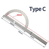 Goniometer Stainless Steel Protractor Metal Ruler Multi Angle Measuring Ruler Carpentry Tool Angle Meter Angle Finder Goniometro