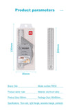 Deli Metal Ruler School Drawing Measuring Triangle Ruler for Kids Learning Angle Straight Ruler Set Office Accessories Supplies