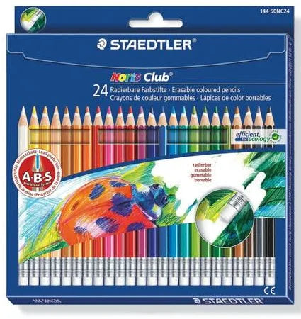 Staedtler Noris Club Erasable Coloured Pencils 24 pk