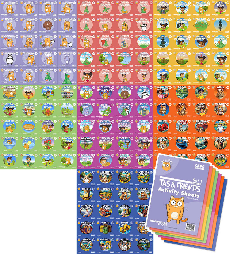 Tas and Friends Reader Mega Bundle - Sets 1-7 + Activity Sheets TASMB7 ...