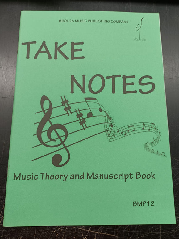 Music Theory and Manuscript Book 12 Stave 32Pg BMP12 (Take notes)