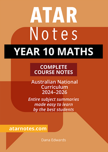 ATAR Notes Year 10 Maths Notes (2024-2026) 9781922818867