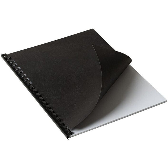 A4 Leathergrain Back Binding Cover - 100 pack – Black 210mm x 297mm
