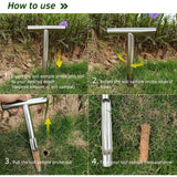 1 SET Soil Sample Probe, Soil Sampling Tools, T-Style Handle Soil Probe Rod for Lawn Farm Golf Course, Soil Probes for Soil Sampling with a Set of Garden Tools and 4pcs Reusable Sample Bags