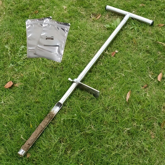 Stainless Steel Soil Probe, 36-Inch Soil Test Rod, Ground Penetration Tool, Soil Sampling Kit, Gardening Equipment