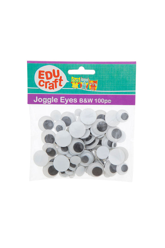 Joggle Eyes - Black & White Pk100 10043