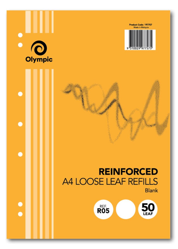 Looseleaf Refill Blank Pages A4 50 Page Reinforced 5023