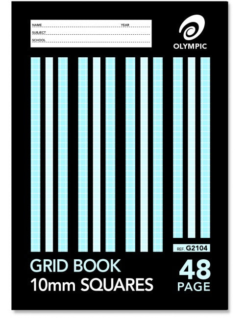 Grid Book A4 10mm 48 pg (Ruling to Edge) 4053