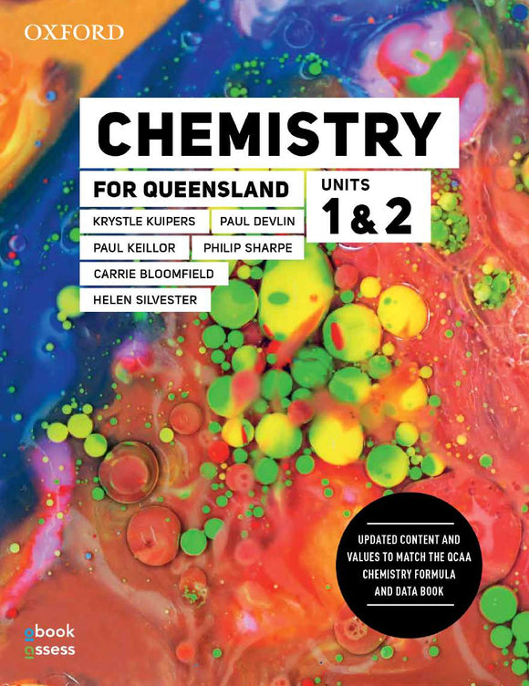 Chemistry for Queensland Units 1&2 Student book + obook assess 9780190313395