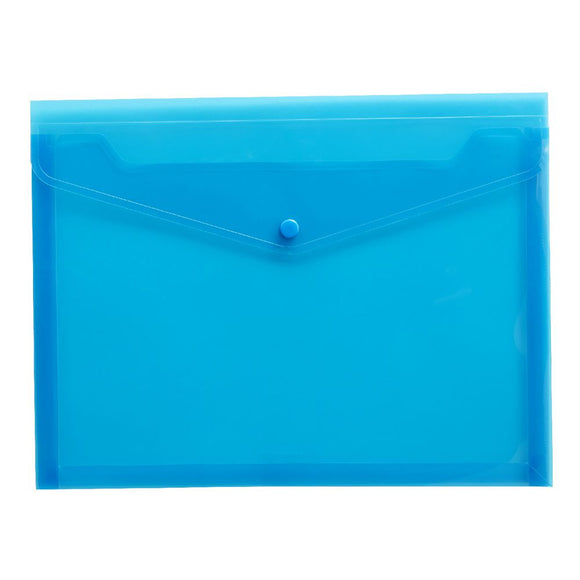 Plastic Document Wallet Foolscap Blue 3023