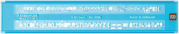 Mars 572 ISO Lettering Guide 5.0mm x 0.5mm 57205S